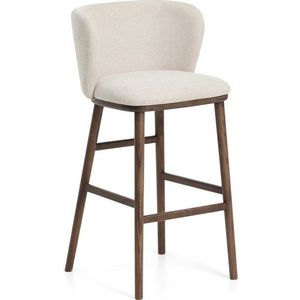 Béžová čalouněná barová židle (výška sedáku 75 cm) Ciselia – Kave Home obraz