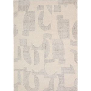 Šedý/béžový ručně tkaný vlněný koberec 200x300 cm Norela – Kave Home obraz