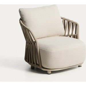 Krémové/taupe polstrované zahradní křeslo Osani – Kave Home obraz