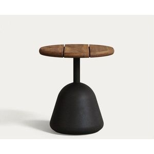 Kulatý zahradní konferenční stolek s deskou z akácie ø 43 cm Saura – Kave Home obraz