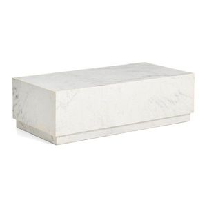 Bílý mramorový konferenční stolek 50x100 cm Sorein – Kave Home obraz