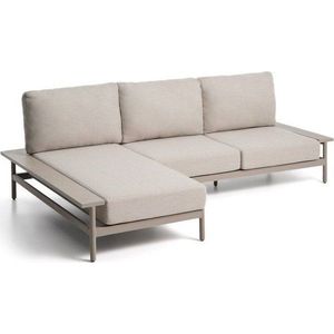 Béžová/taupe čalouněná zahradní pohovka (levý roh/s lenoškou) Vathi – Kave Home obraz