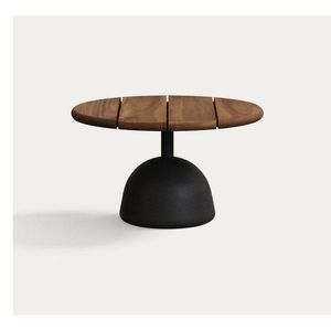 Kulatý zahradní konferenční stolek s deskou z akácie ø 55 cm Saura – Kave Home obraz