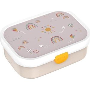 Béžový plastový dětský svačinový box Sunshine & Rainbow – Mepal obraz