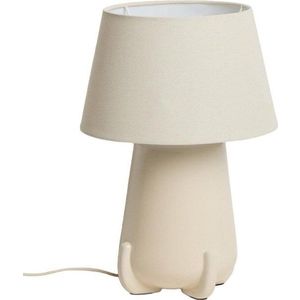 Béžová/slonovinová keramická stolní lampa (výška 45, 5 cm) Odra – Kave Home obraz