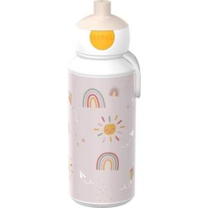 Béžová plastová dětská lahev 400 ml Sunshine & Rainbow – Mepal obraz
