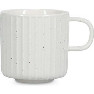 Bílý šálek z kostního porcelánu 205 ml Ora Gloss – Salt&Pepper obraz