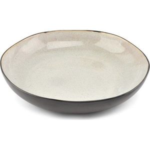 Černá/béžová mísa z kameniny ø 32 cm Lunar – Salt&Pepper obraz