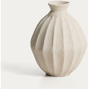 Krémová ručně vyrobená/vysoká váza z papírmaše (výška 46, 5 cm) Arquena – Kave Home obraz