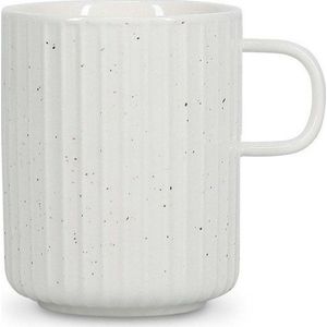 Bílý hrnek z kostního porcelánu 410 ml Ora Gloss – Salt&Pepper obraz