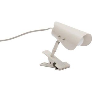 Světle šedá kovová stolní lampa s klipem (výška 16 cm) Jula – Kave Home obraz