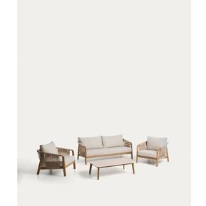 Béžový hliníkový zahradní lounge set pro 4 osoby Sirte – Kave Home obraz