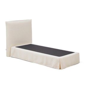 Bílá čalouněná jednolůžková postel 90x200 cm Jaira – Kave Home obraz