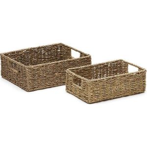 Košíky v sadě 2 ks z mořské trávy 36x27x10 cm Tossa – Kave Home obraz