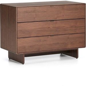 Komoda v dekoru ořechu v tmavě přírodní barvě 101x75x50 cm Norlen – Kave Home obraz
