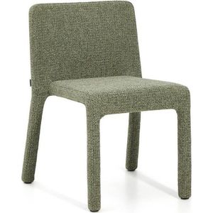 Zelená čalouněná stohovatelná jídelní židle Loria – Kave Home obraz