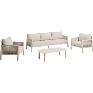 Béžový/krémový zahradní lounge set z masivu akácie pro 5 osob Aleria – Kave Home obraz
