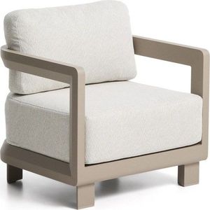 Krémové/taupe polstrované zahradní křeslo Nerano – Kave Home obraz