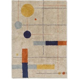 Béžový pratelný/ručně tkaný bavlněný koberec 170x240 cm Geometrical Shapes – Lorena Canals obraz