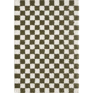 Tmavě zelený/krémový koberec 160x230 cm Grida – ESTE obraz
