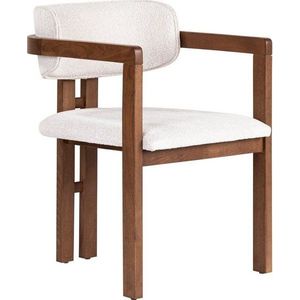 Bílé jídelní křeslo s područkami Toscana – Kalune Design obraz