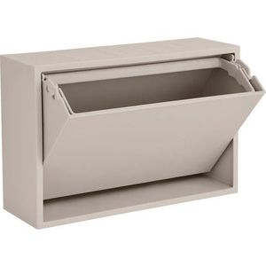Světle šedý nástěnný odpadkový koš z recyklovaného plastu Mini Box – ReCollector obraz