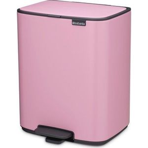 Růžový nášlapný ocelový odpadkový koš 12 l Bo – Brabantia obraz