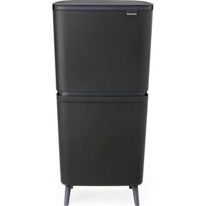 Tmavě šedý plastový odpadkový koš 25+10+10 l na tříděný odpad SortUp Recycle Hi – Brabantia obraz