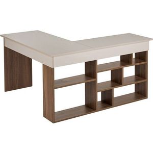Rohový pracovní stůl v dekoru ořechu 120x130 cm Vesper – Kalune Design obraz