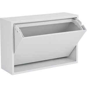 Bílý nástěnný odpadkový koš z recyklovaného plastu Mini Box – ReCollector obraz