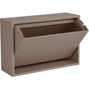 Světle hnědý nástěnný odpadkový koš z recyklovaného plastu Mini Box – ReCollector obraz