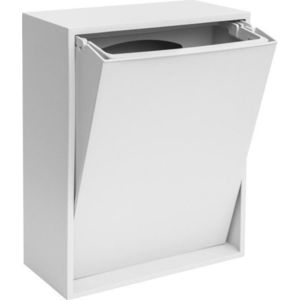 Leskle bílý odpadkový koš na tříděný odpad/nástěnný z recyklovaného plastu Recycling Box – ReCollector obraz