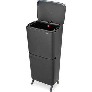 Tmavě šedý plastový odpadkový koš 20+25 l na tříděný odpad SortUp Recycle Hi – Brabantia obraz