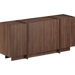 Komoda v dekoru ořechu s dírou na kabely v tmavě přírodní barvě 180x80x45 cm Dorma – Kalune Design obraz