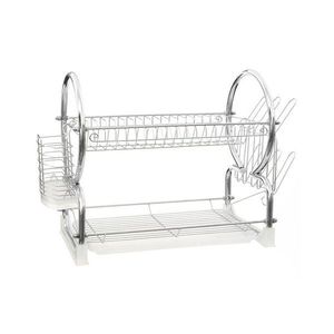 Dvoupatrový odkapávač z nerezové oceli ve stříbrné barvě 56x25 cm Laurie – Premier Housewares obraz