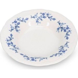 Bílý/modrý hluboký porcelánový talíř ø 23, 5 cm Retro – BonBistro obraz