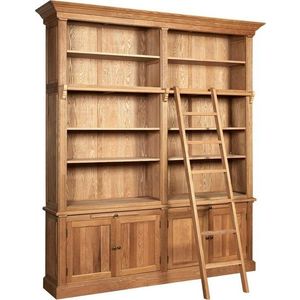 Knihovna z dubového dřeva v přírodní barvě 213x240x44 cm Lyon – Premier Housewares obraz