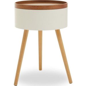 Kulatý odkládací stolek v dekoru borovice ø 38 cm Viborg – Premier Housewares obraz
