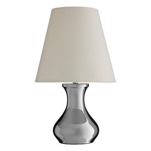 Krémová/ve stříbrné barvě kovová stolní lampa s textilním stínidlem (výška 36 cm) Nell – Premier Housewares obraz