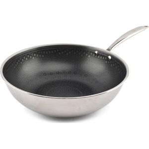 Wok nerezová pánev s nepřilnavým povrchem ø 31, 5 cm Fusion – BonBistro obraz