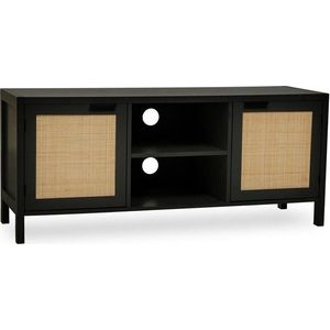 Černý TV stolek 120x52x38 cm Sherman – Premier Housewares obraz