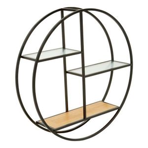 Černá/v přírodní barvě patrová kovová police 61 cm Mataram – Premier Housewares obraz