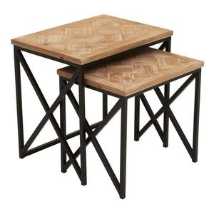 Odkládací stolky v sadě 2 ks z jedlového dřeva 38x51 cm Kickford – Premier Housewares obraz
