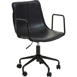 Černá kancelářská židle z imitace kůže Branson – Premier Housewares obraz