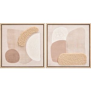 3D obrazy v sadě 2 ks s rámem/na plátně 40x40 cm Astratto – Premier Housewares obraz