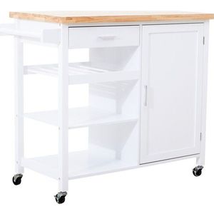 Servírovací stolek na kolečkách z kaučukového dřeva 48x105 cm Frankfurt – Premier Housewares obraz