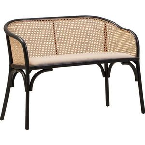 Černá/v přírodní barvě polstrovaná lavice Cebu – Premier Housewares obraz