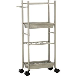 Kovový servírovací stolek na kolečkách 16x40 cm Dara – Premier Housewares obraz