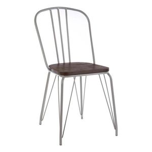Šedá/v tmavě přírodní barvě jídelní židle z jilmového dřeva District – Premier Housewares obraz