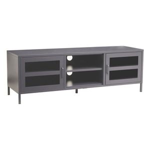 Šedý ocelový TV stolek 150x50x45 cm Acier – Premier Housewares obraz